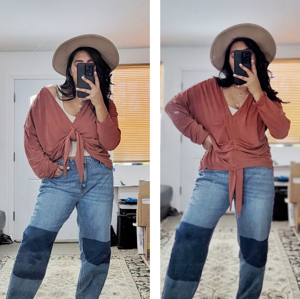BEHIND THE SCENES TOP IN MAUVE PINK
